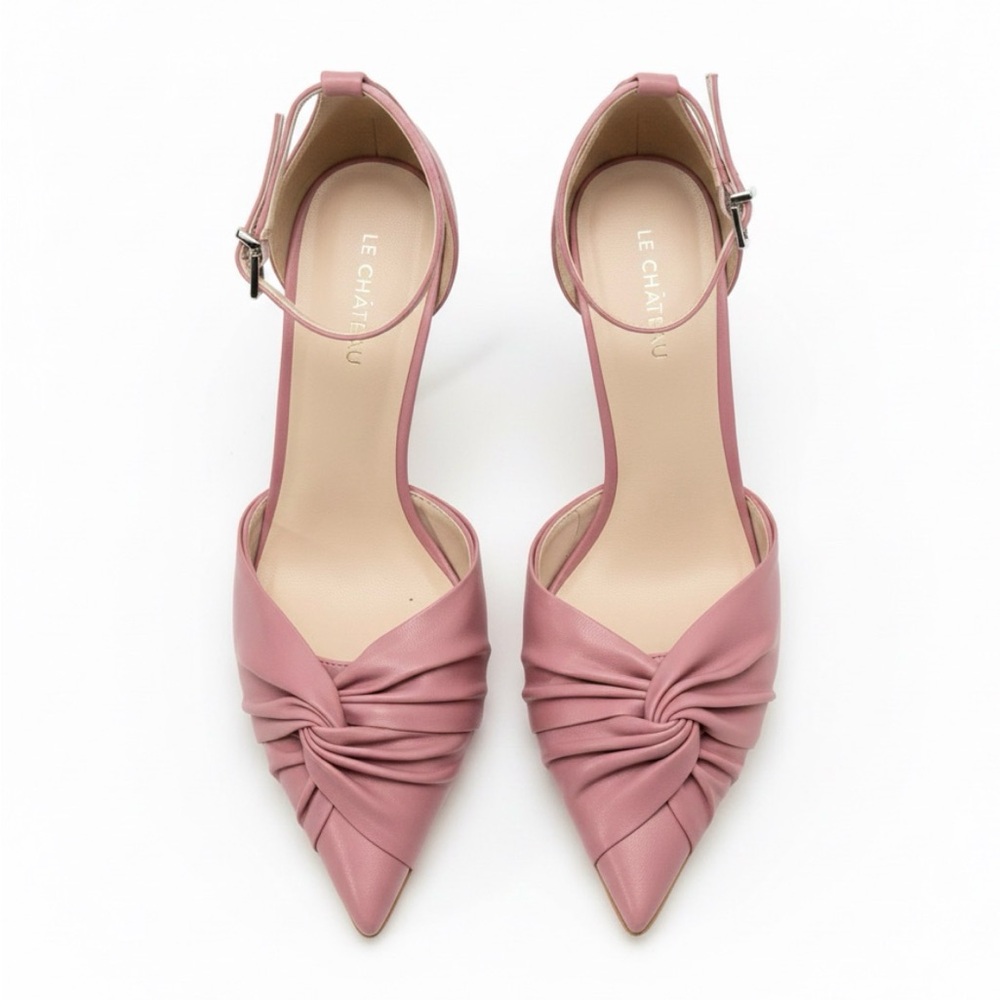Knotted Pointy Toe d’Orsay Pumps